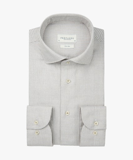 Hemden lange mouw beige Profuomo