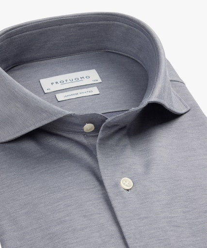 Hemden lange mouw blauw Profuomo