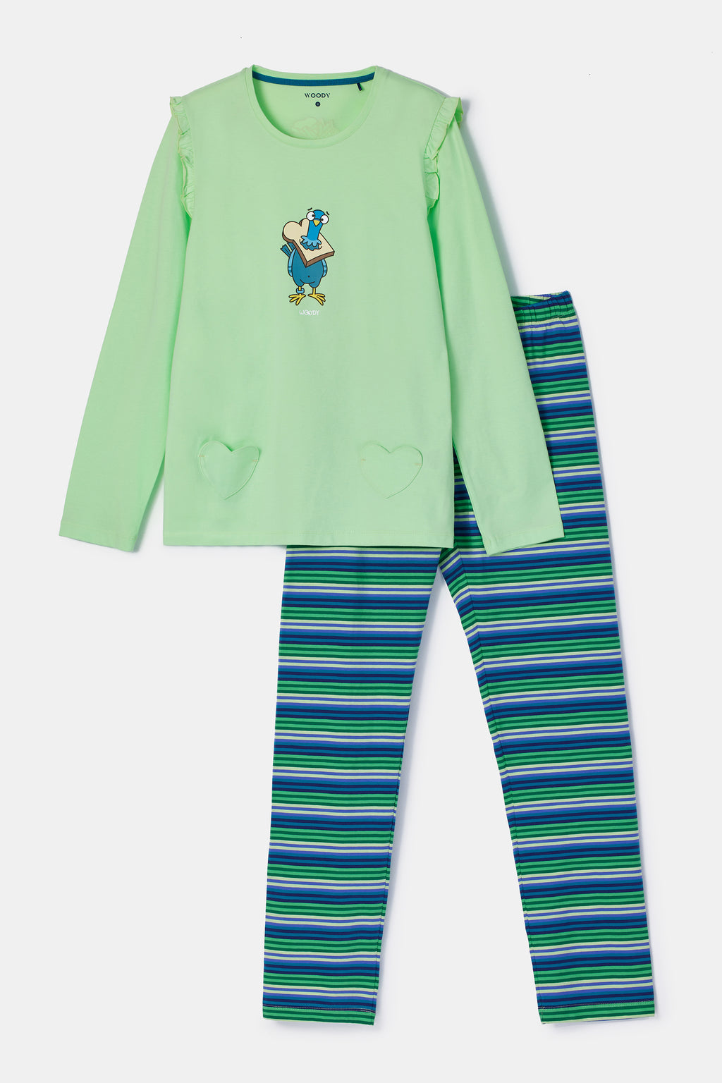 Pyjama's groen Woody
