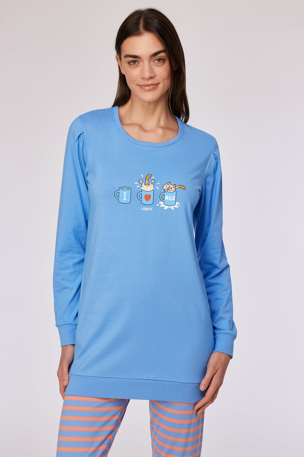 Pyjama's blauw Woody