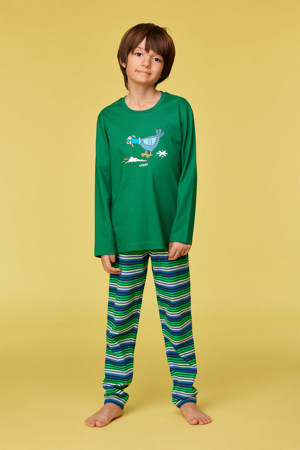 Pyjama's groen Woody