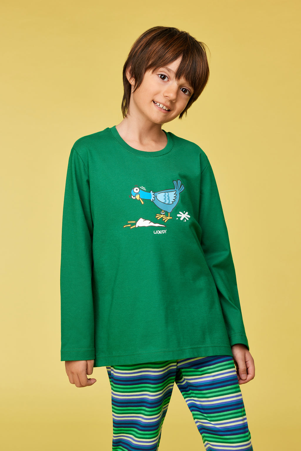 Pyjama's groen Woody