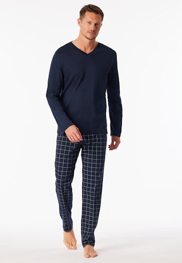 Pyjama's blauw SCHIESSER