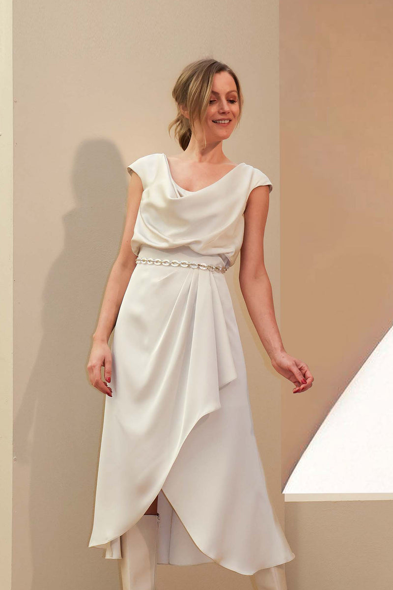 Jurken zonder mouw goud Linea Raffaelli