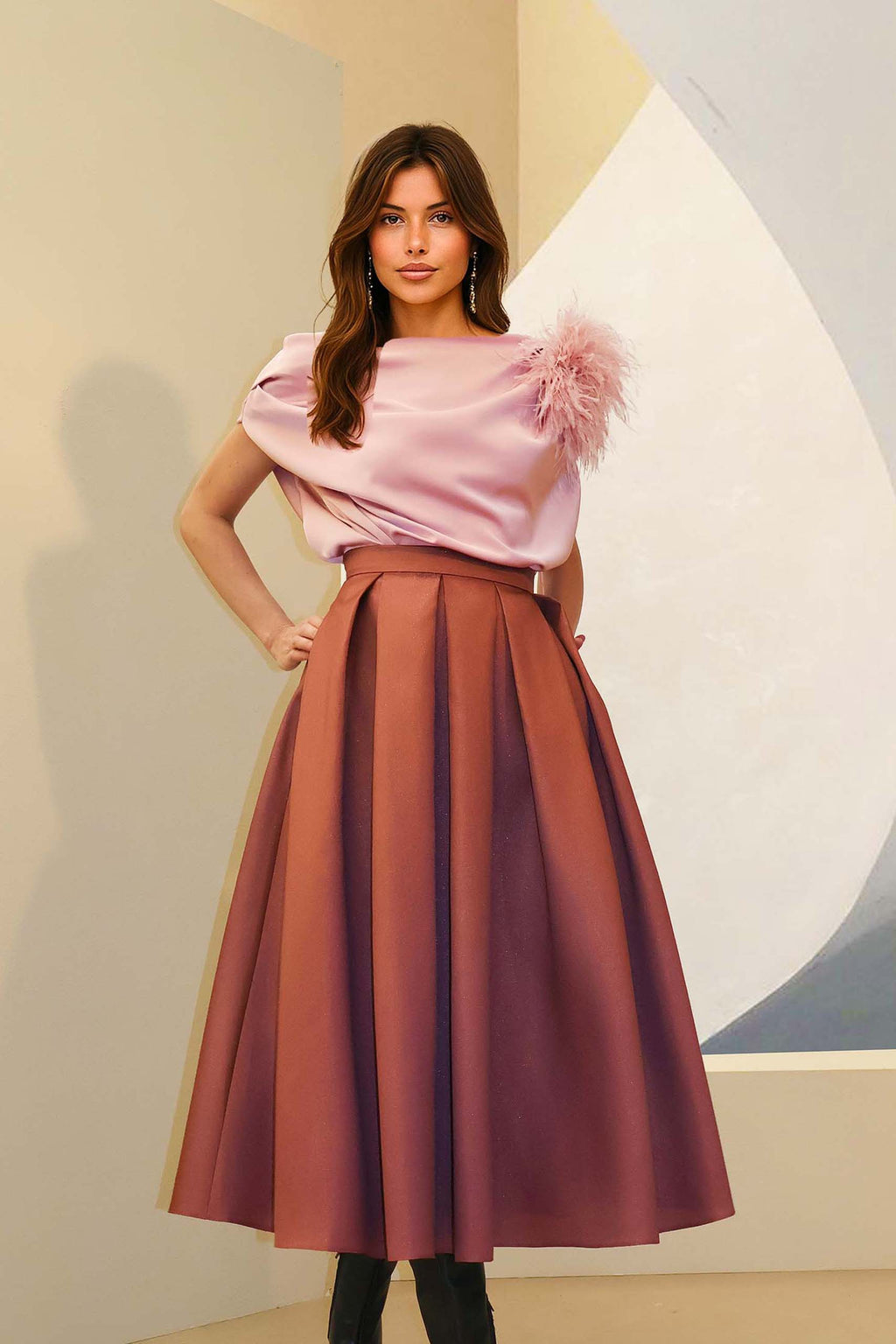 Rokken bruin Linea Raffaelli