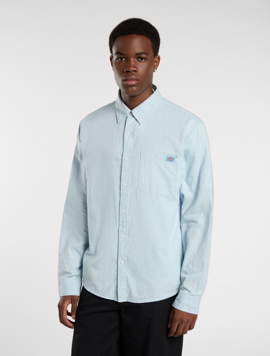 Hemden lange mouw blauw Dickies