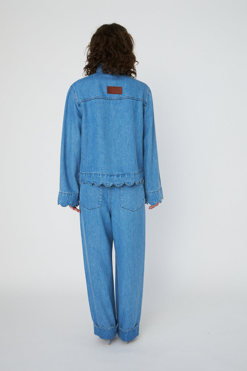 Blouses lange mouw blauw STELLA NOVA