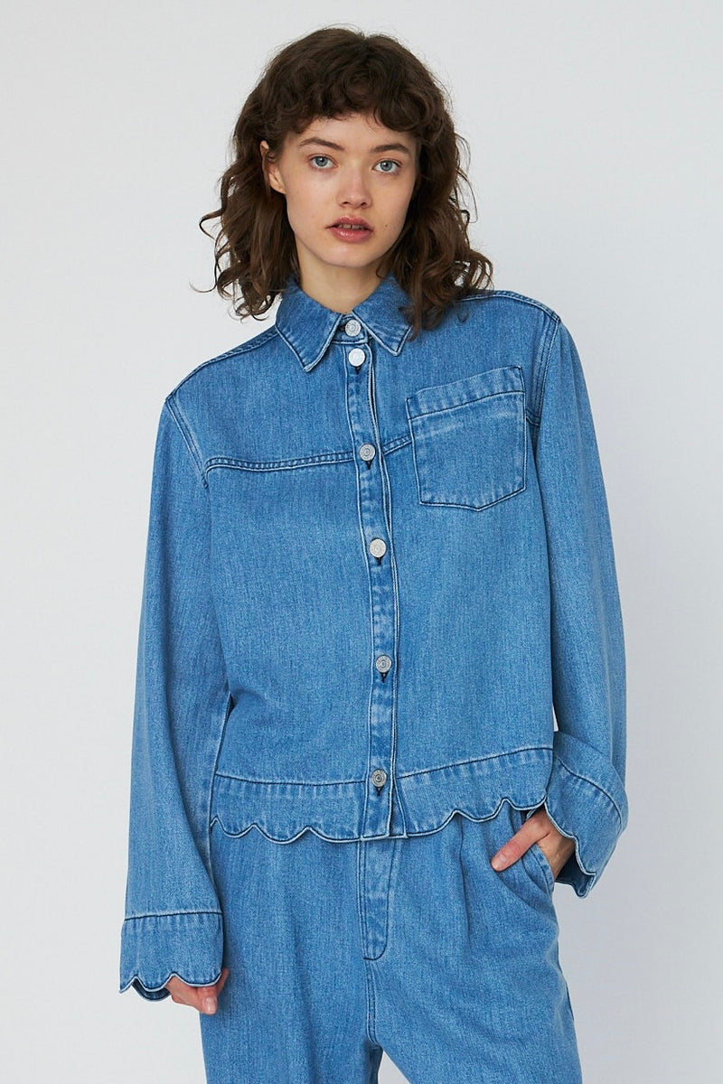 Blouses lange mouw blauw STELLA NOVA