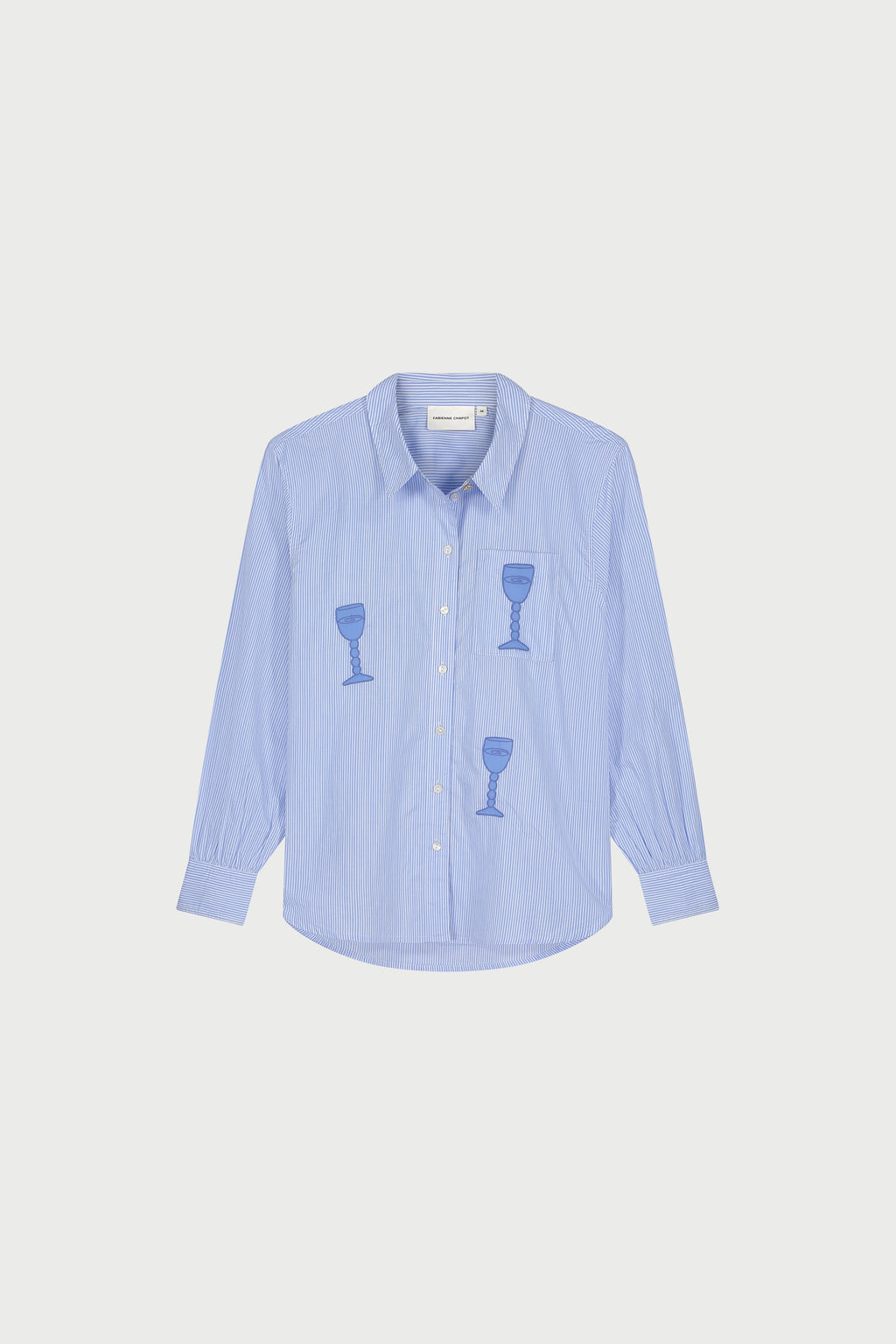 Blouses lange mouw blauw Fabienne Chapot