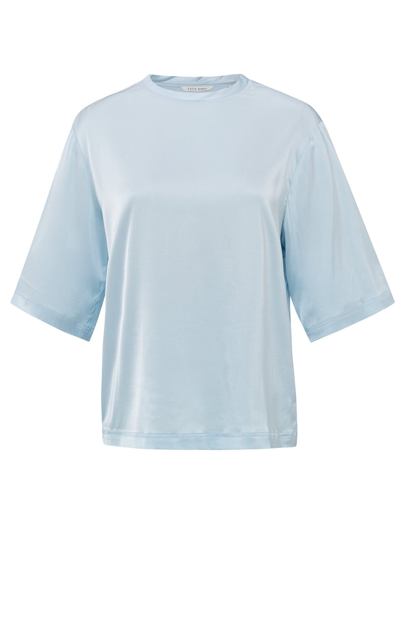 Blouses korte mouw blauw YAYA