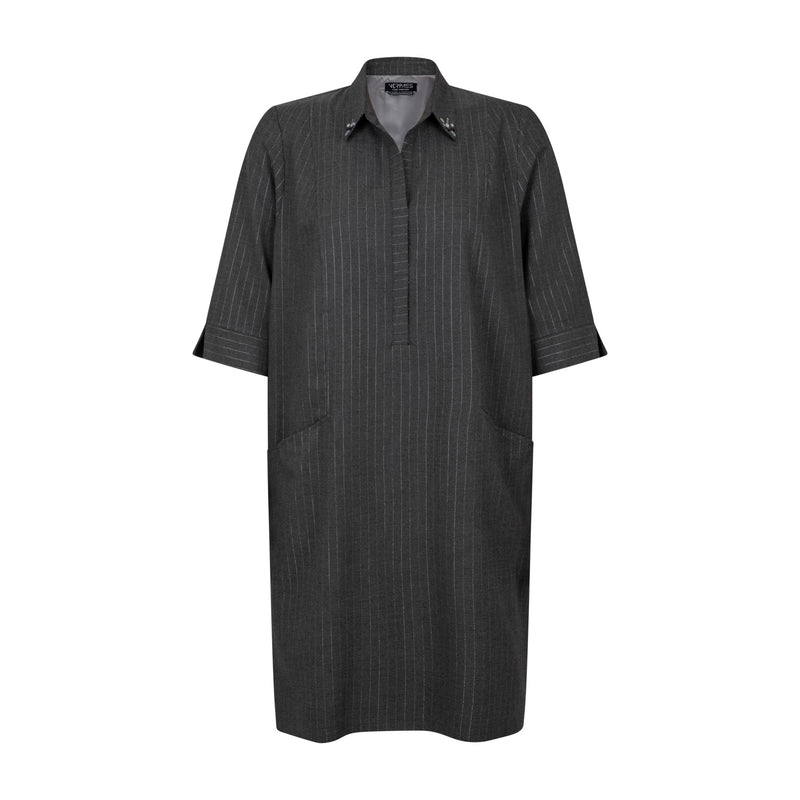 Jurken lange mouw grijs Verpass