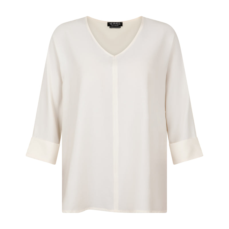 Blouses lange mouw beige Verpass