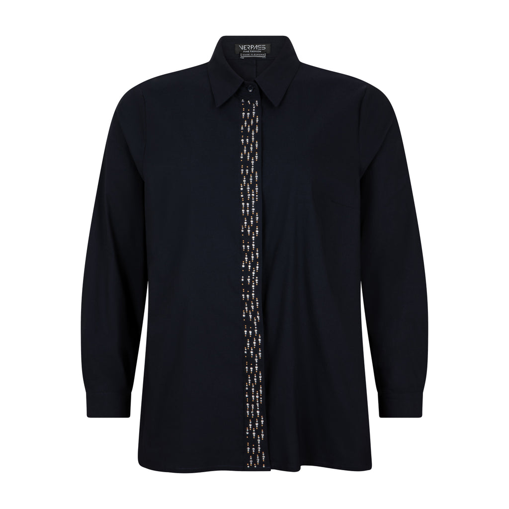 Blouses lange mouw blauw Verpass