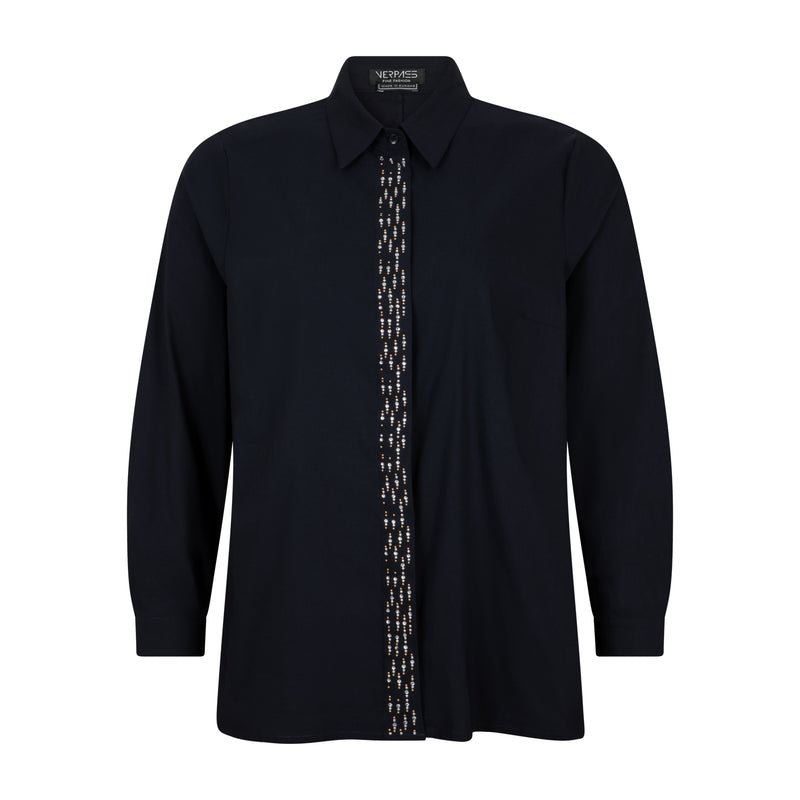 Blouses lange mouw blauw Verpass