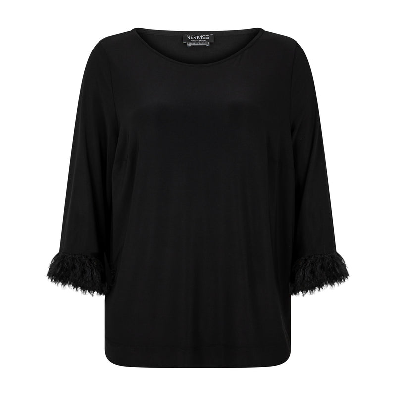 Blouses lange mouw zwart Verpass