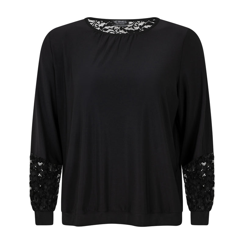 Blouses lange mouw zwart Verpass