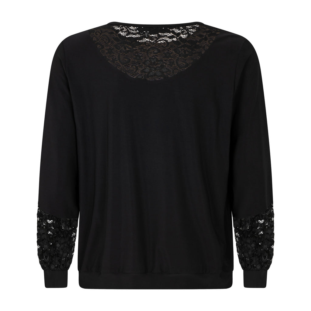 Blouses lange mouw zwart Verpass