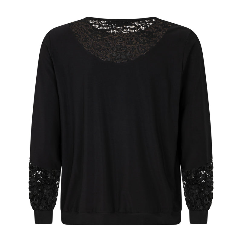 Blouses lange mouw zwart Verpass