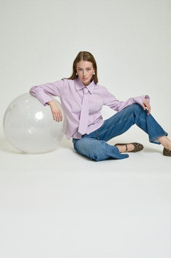 Blouses lange mouw roze Minus