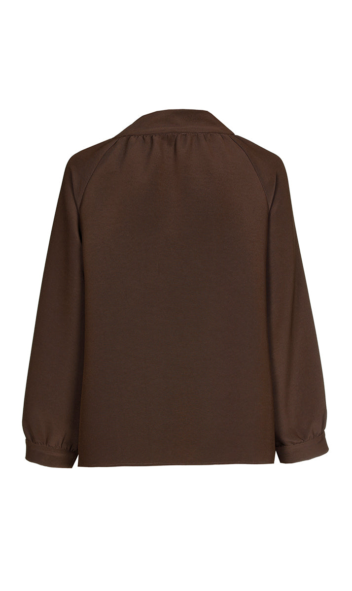 Blouses lange mouw bruin Xandres