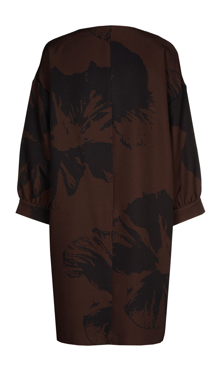 Jurken lange mouw bruin Xandres