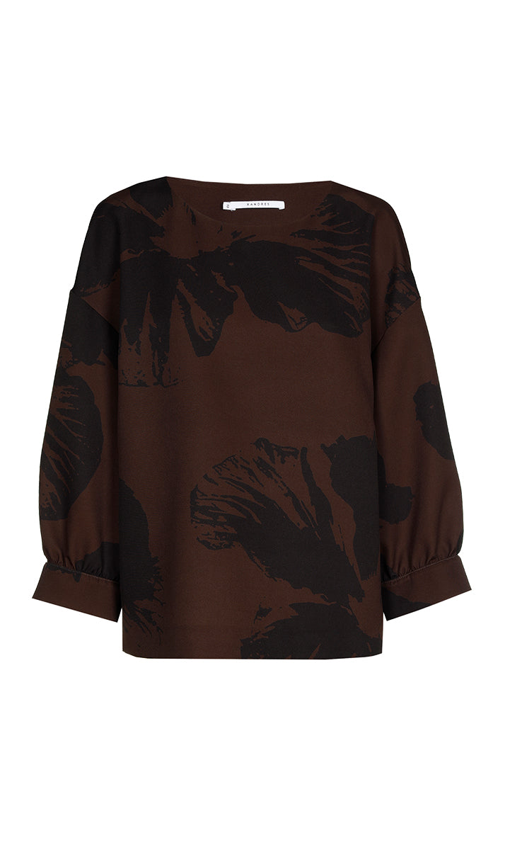 Blouses lange mouw bruin Xandres