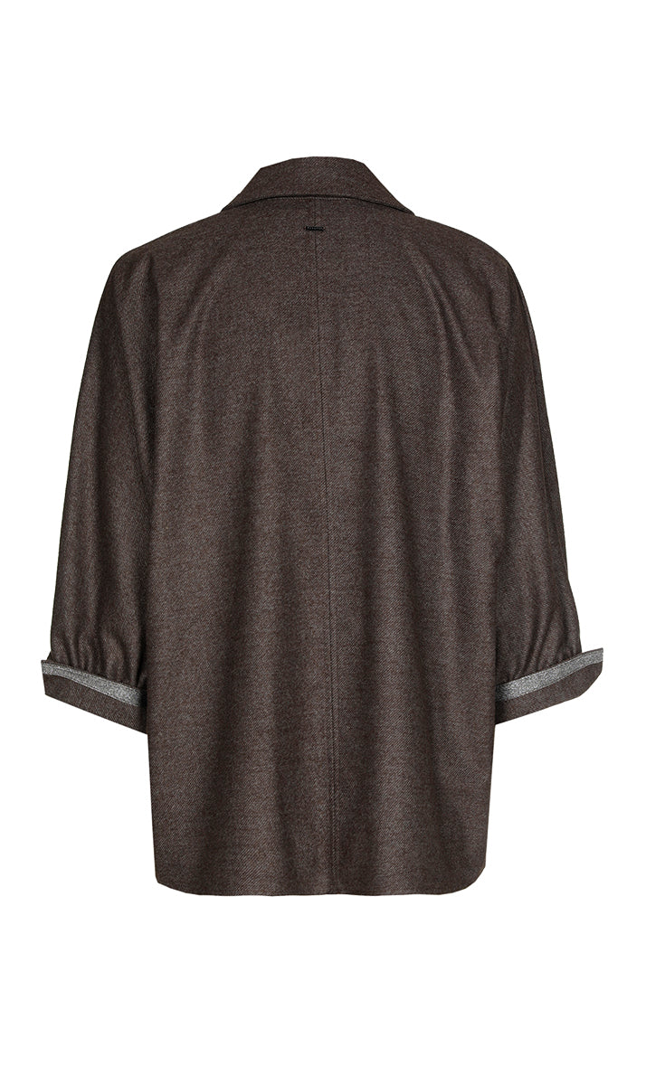 Blouses lange mouw bruin Xandres