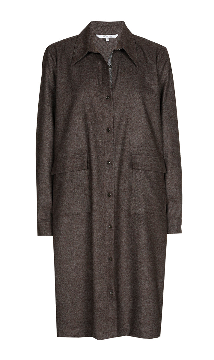 Jurken lange mouw bruin Xandres