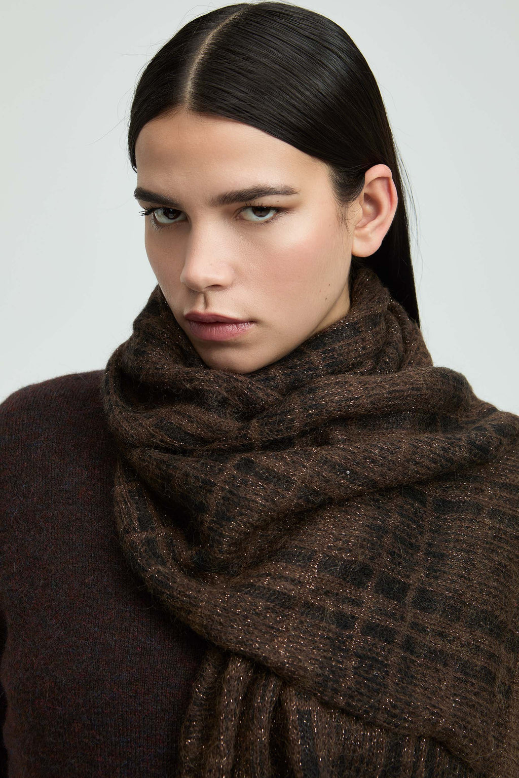 Sjaals bruin Xandres