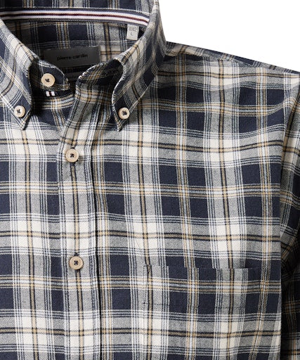 Hemden lange mouw navy Pierre Cardin