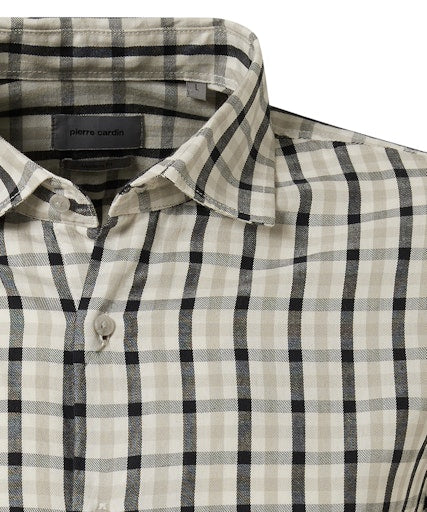 Hemden lange mouw bruin Pierre Cardin