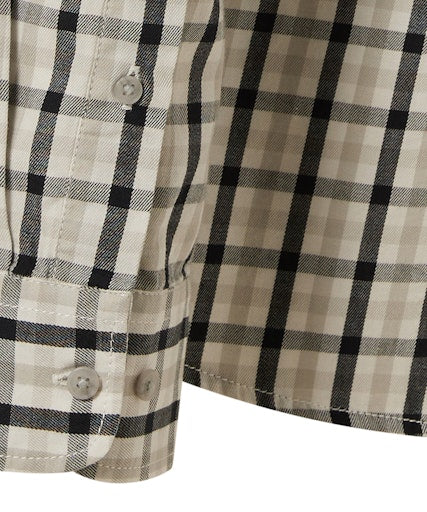 Hemden lange mouw bruin Pierre Cardin