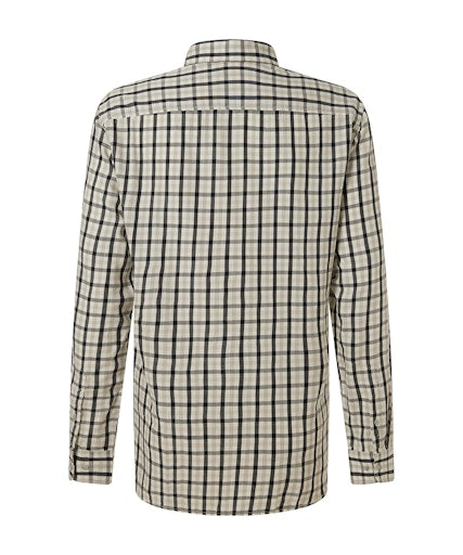Hemden lange mouw bruin Pierre Cardin