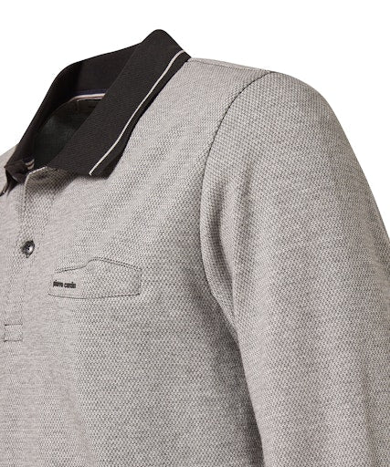 Polo's lange mouw zwart Pierre Cardin