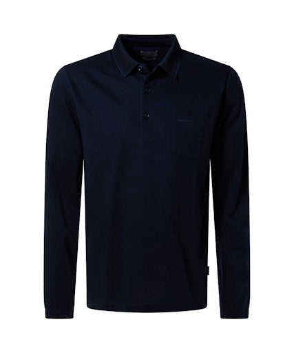 Polo's lange mouw navy Pierre Cardin