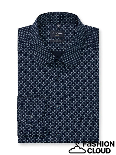 Hemden lange mouw navy OLYMP