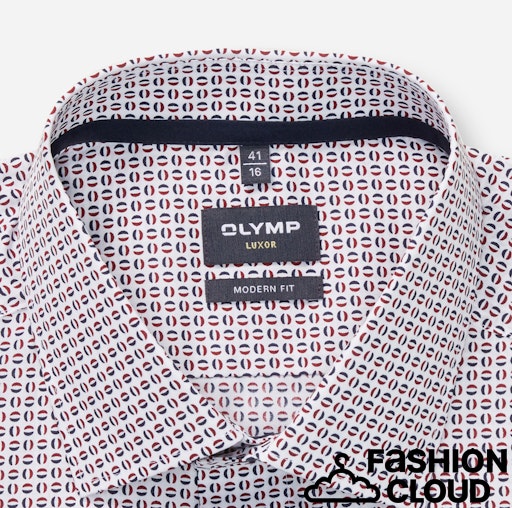 Hemden lange mouw rood OLYMP