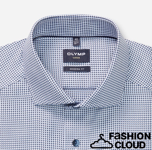 Hemden lange mouw navy OLYMP