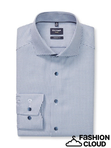 Hemden lange mouw navy OLYMP