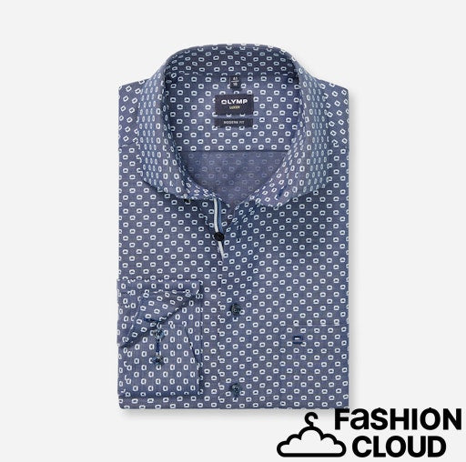 Hemden lange mouw navy OLYMP