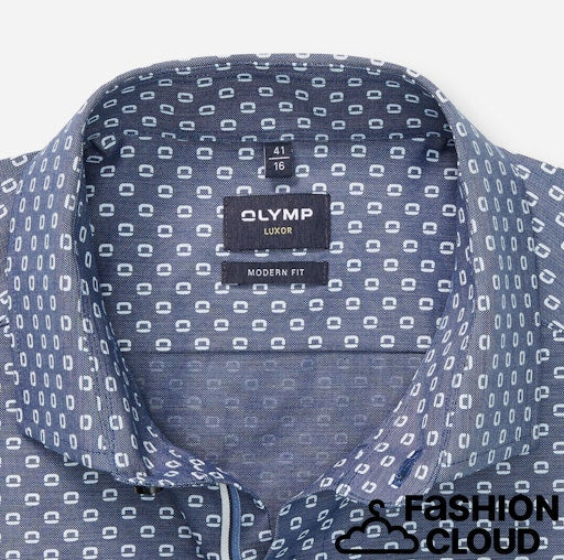 Hemden lange mouw navy OLYMP