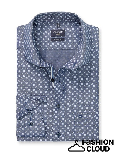 Hemden lange mouw navy OLYMP
