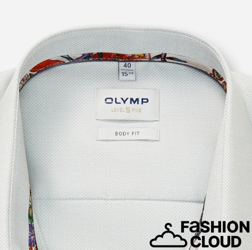 Hemden lange mouw beige OLYMP