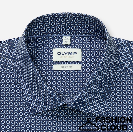Hemden lange mouw navy OLYMP