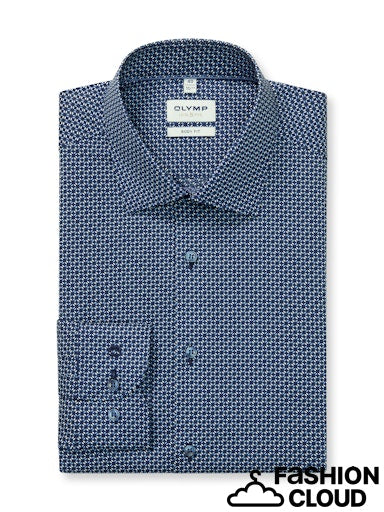 Hemden lange mouw navy OLYMP