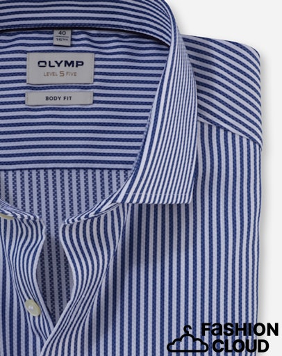 Hemden lange mouw blauw OLYMP