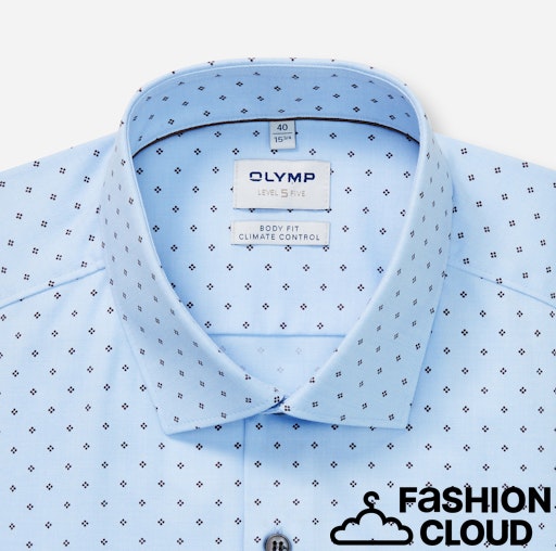 Hemden lange mouw blauw OLYMP