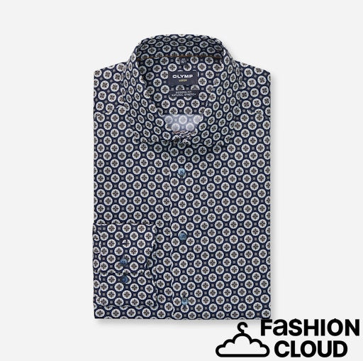 Hemden lange mouw navy OLYMP
