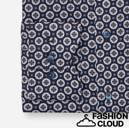 Hemden lange mouw navy OLYMP