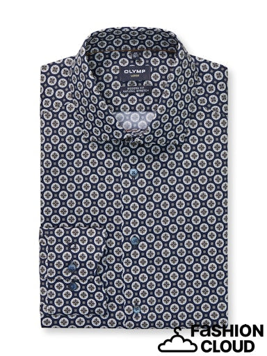 Hemden lange mouw navy OLYMP